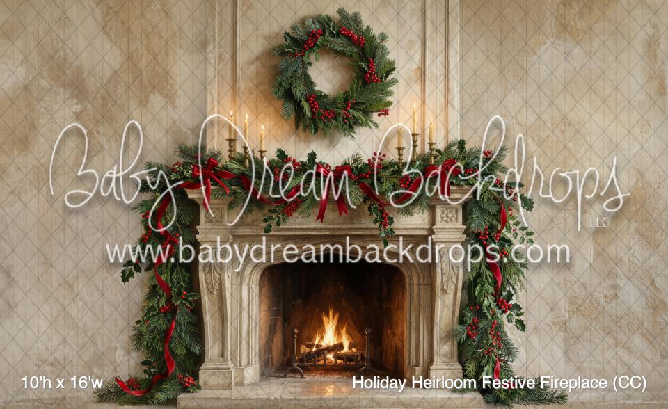Holiday Heirloom Festive Fireplace (CC)