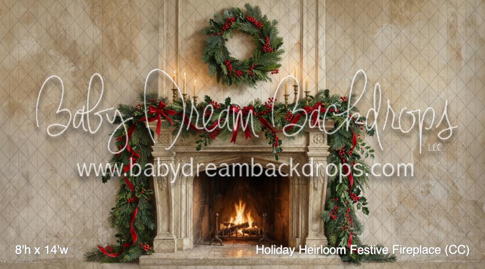 Holiday Heirloom Festive Fireplace (CC)