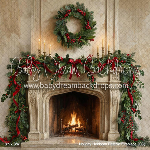 Holiday Heirloom Festive Fireplace (CC)
