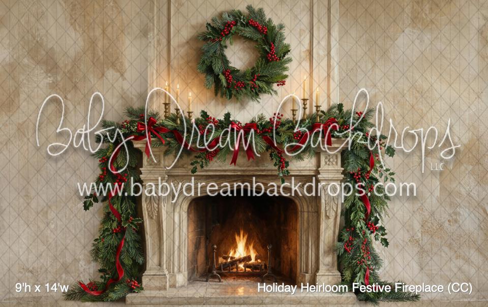 Holiday Heirloom Festive Fireplace (CC)