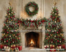 Holiday Heirloom Festive Fireplace Trees (CC)