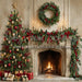 Holiday Heirloom Festive Fireplace Trees (CC)