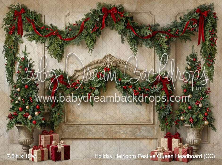 Holiday Heirloom Festive Queen Headboard (CC)