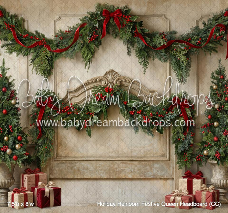 Holiday Heirloom Festive Queen Headboard (CC)