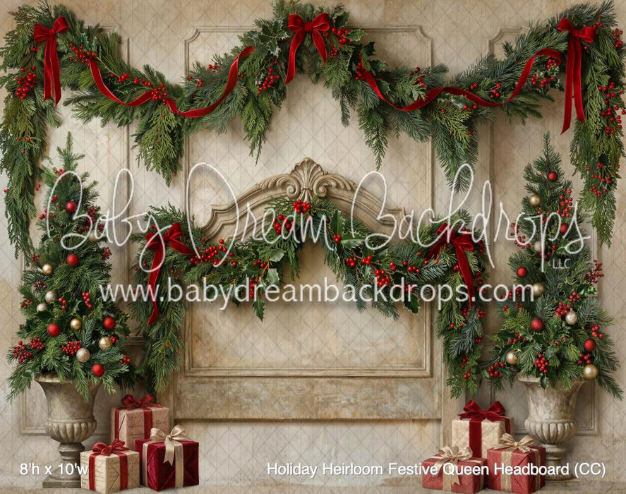 Holiday Heirloom Festive Queen Headboard (CC)