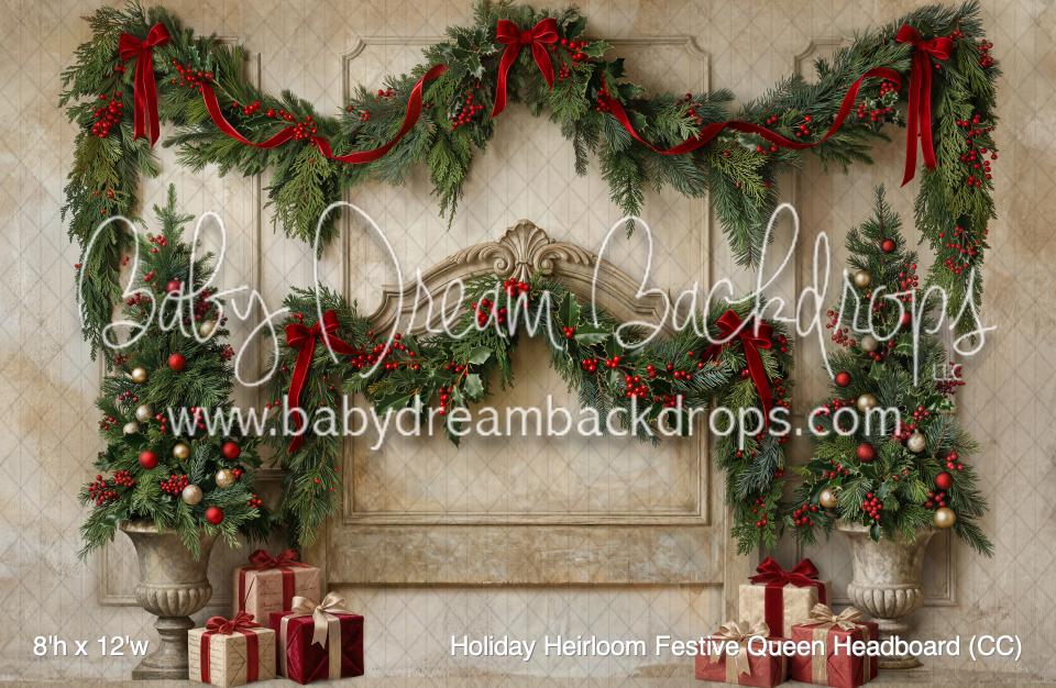 Holiday Heirloom Festive Queen Headboard (CC)
