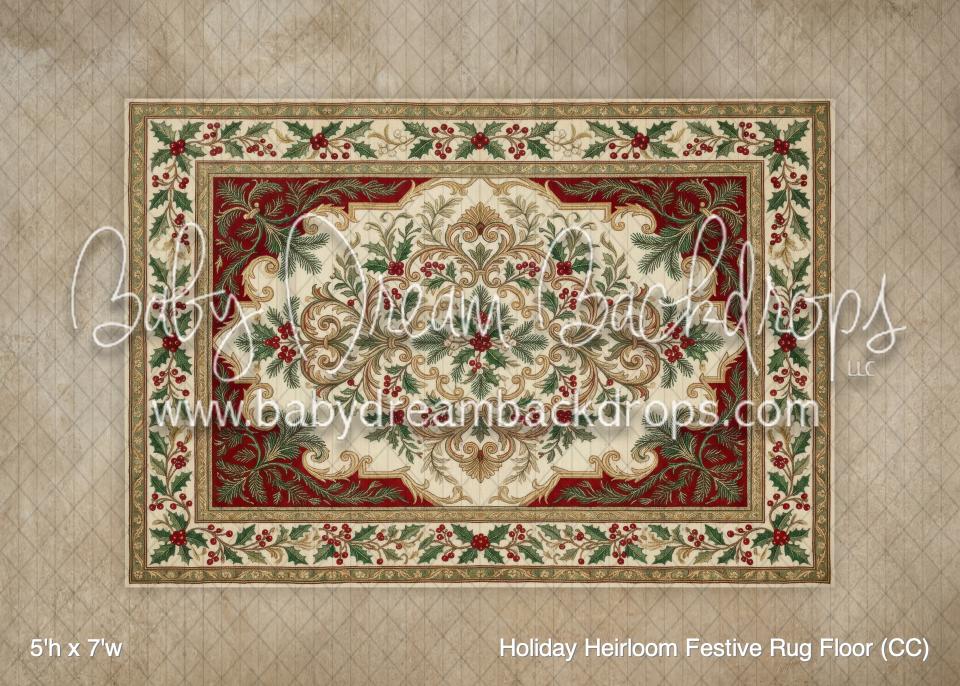 Holiday Heirloom Festive Rug Floor (CC)