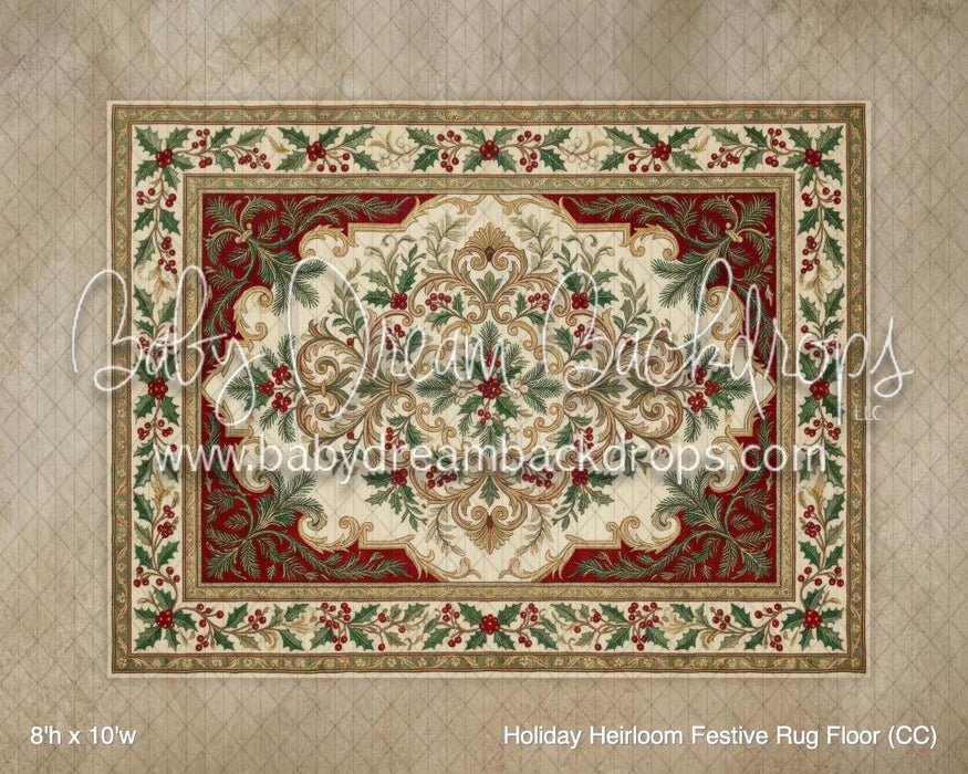 Holiday Heirloom Festive Rug Floor (CC)