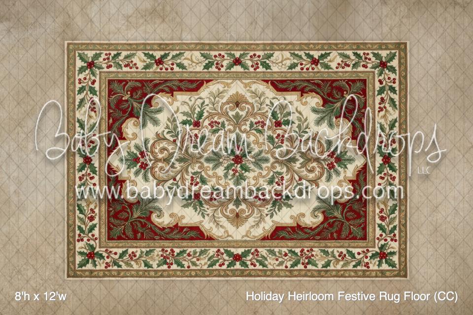 Holiday Heirloom Festive Rug Floor (CC)