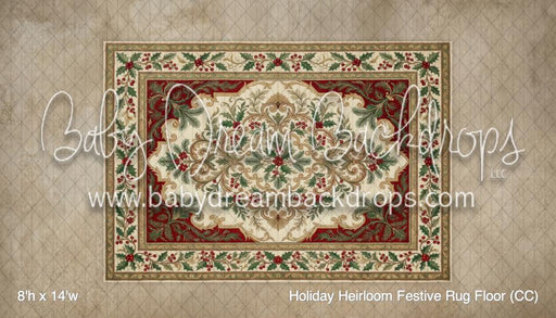 Holiday Heirloom Festive Rug Fabric Floor (CC)