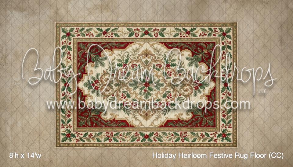 Holiday Heirloom Festive Rug Floor (CC)