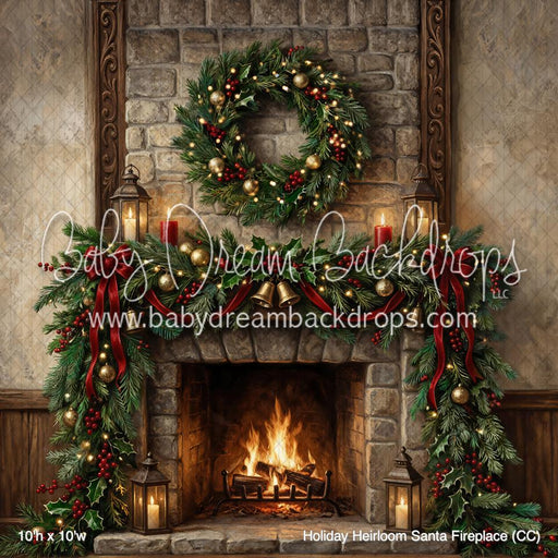 Holiday Heirloom Santa Fireplace (CC)