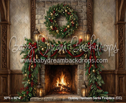 Holiday Heirloom Santa Fireplace (CC)