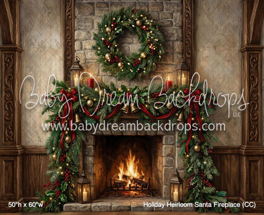 Holiday Heirloom Santa Fireplace (CC)