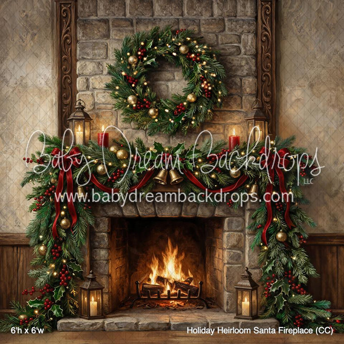 Holiday Heirloom Santa Fireplace (CC)