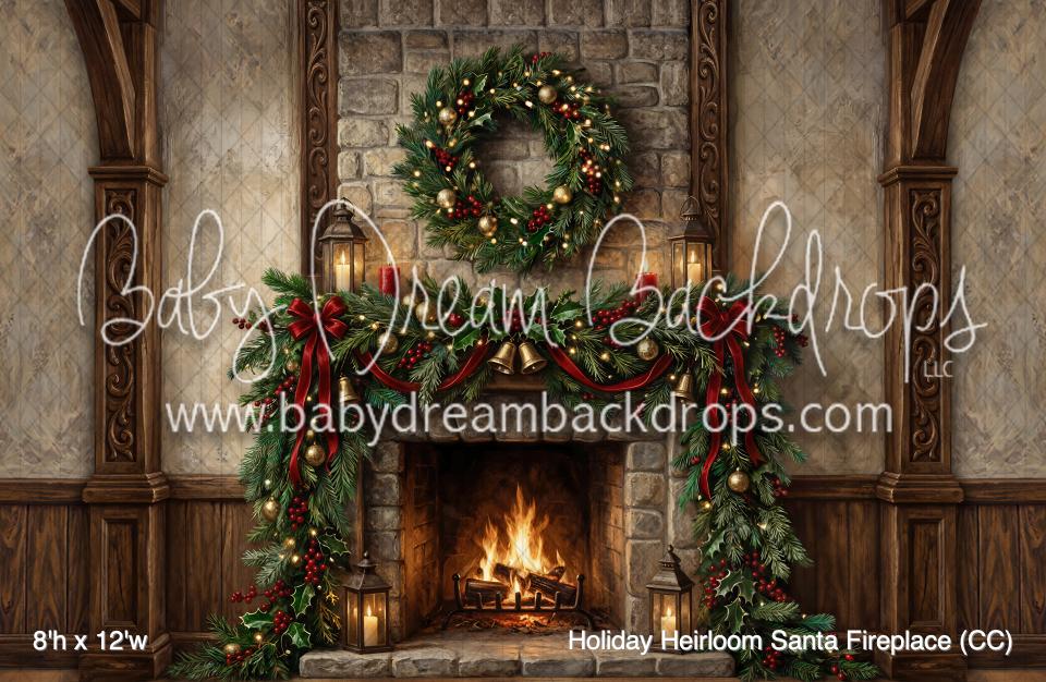 Holiday Heirloom Santa Fireplace (CC)