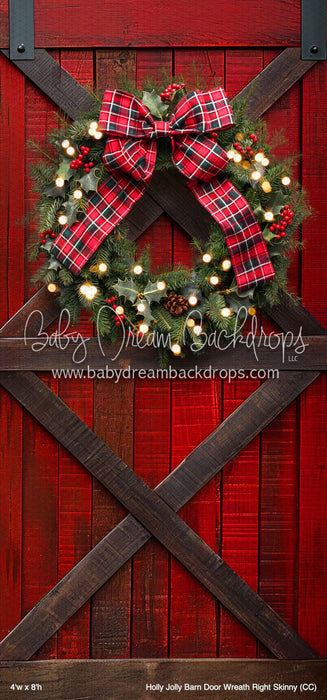 Holly Jolly Barn Door Wreath Right Skinny (CC)
