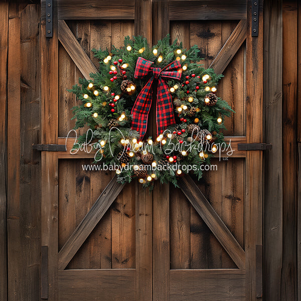 X Drop Holly Jolly Barn Doors Lights (JA)