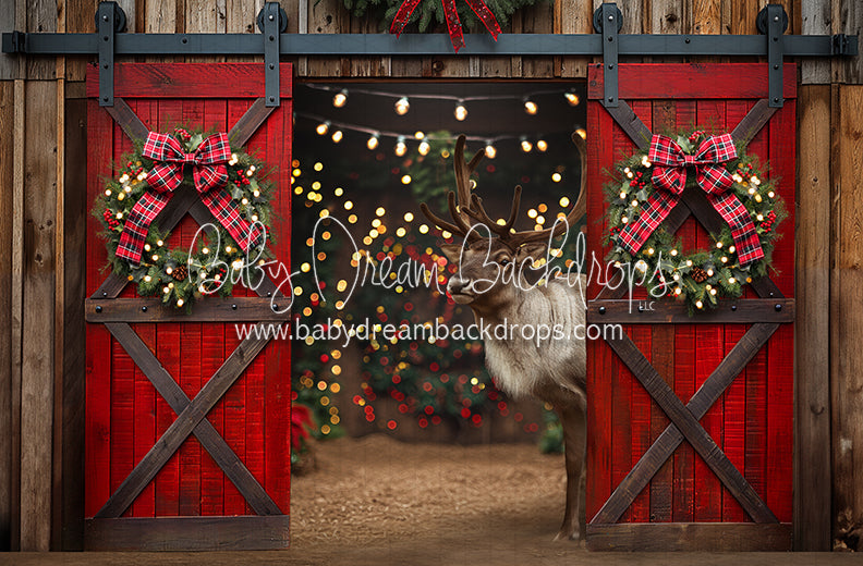 Holly Jolly Open Barn Reindeer (JA)