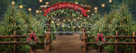 Holly Jolly Tree Farm Arch + Lights (JA)