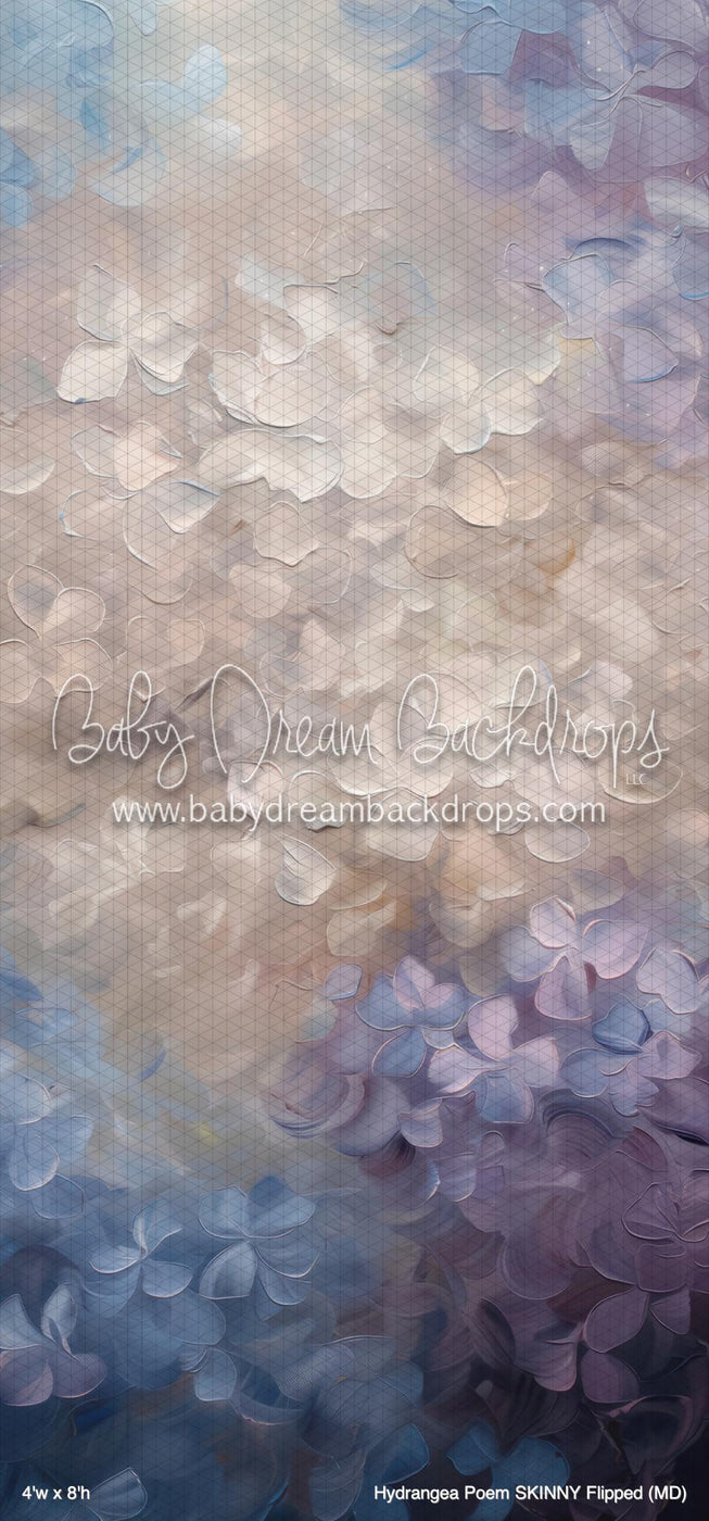 Hydrangea Poem SKINNY Flipped (MD) — Baby Dream Backdrops