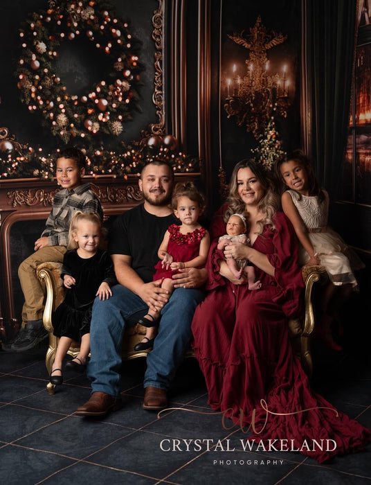 Fabric Room Emerald Glow and Elegance Window + Emerald Glow and Elegance Fireplace + Gatsby Tile (JA)