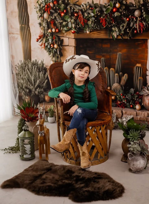 Desert Christmas Mantle with Lights (MD)