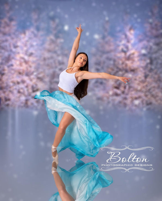 Christmas Trees in Snow with Lights (VR)