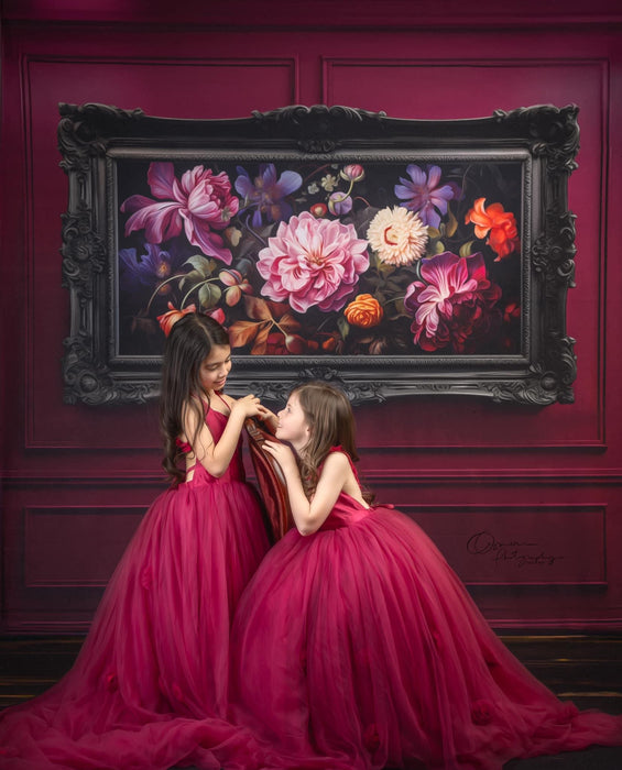 Sweep Magenta Floral Wall (VR)