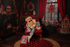 Fabric Room Beary Christmas Living Fabric Room + Window  + Chestnut Planks