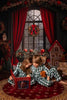 Fabric Room Beary Christmas Living Fabric Room + Window  + Chestnut Planks