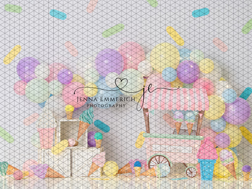 Ice Cream Cart with Balloons (JE)