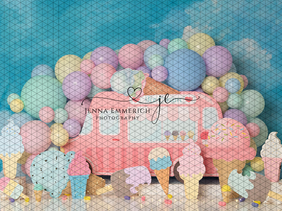 Ice Cream Truck with Balloons (JE)