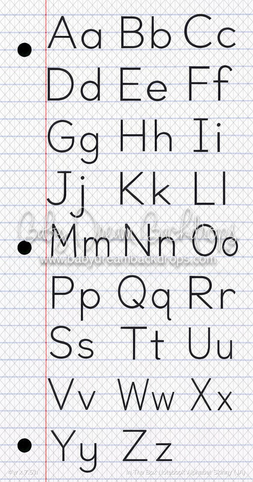 In The Box Notebook Alphabet Skinny (JA)