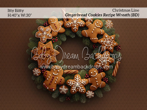 Itty Bitty Gingerbread Cookies Recipe Wreath (BD)