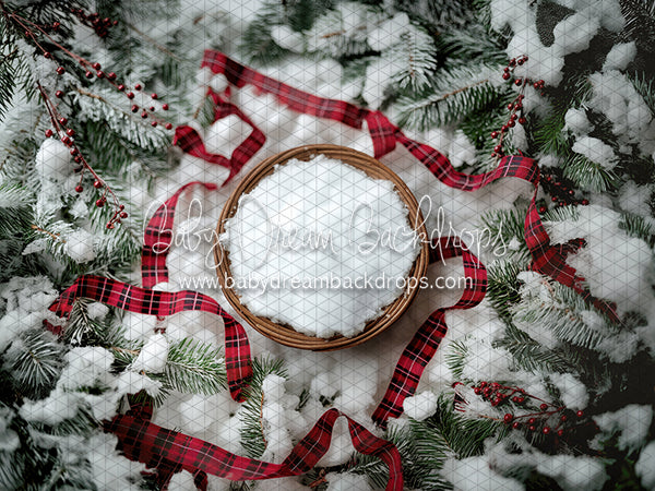 Itty Bitty Sweet Baby Plaid Ribbon Basket (CC)