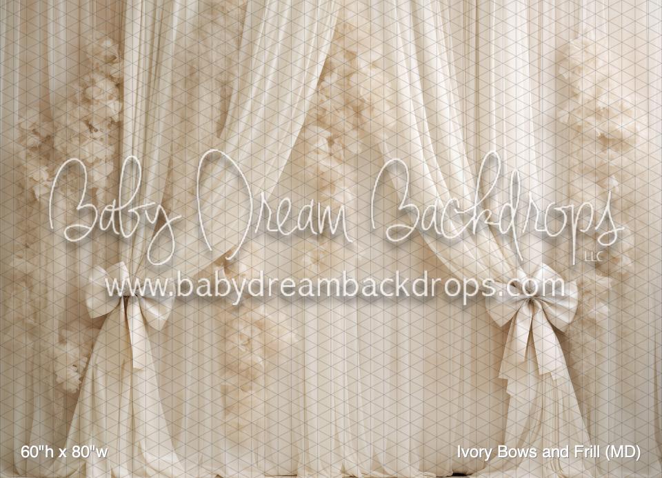 Ivory Bows and Frill (MD) — Baby Dream Backdrops