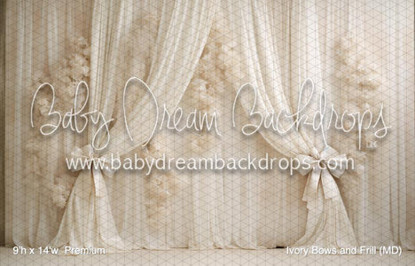 Ivory Bows and Frill (MD) — Baby Dream Backdrops