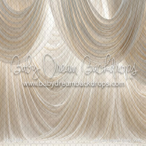 Ivory Silk Draped Fabric (WM)