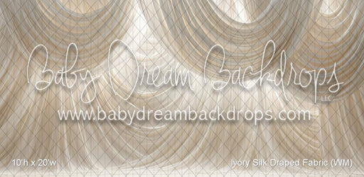 Ivory Silk Draped Fabric (WM)