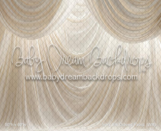 Ivory Silk Draped Fabric (WM)