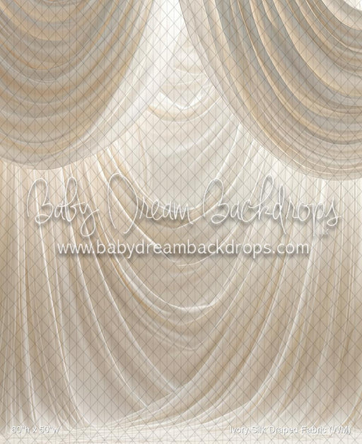 Ivory Silk Draped Fabric (WM)