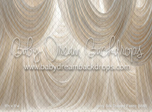 Ivory Silk Draped Fabric (WM)