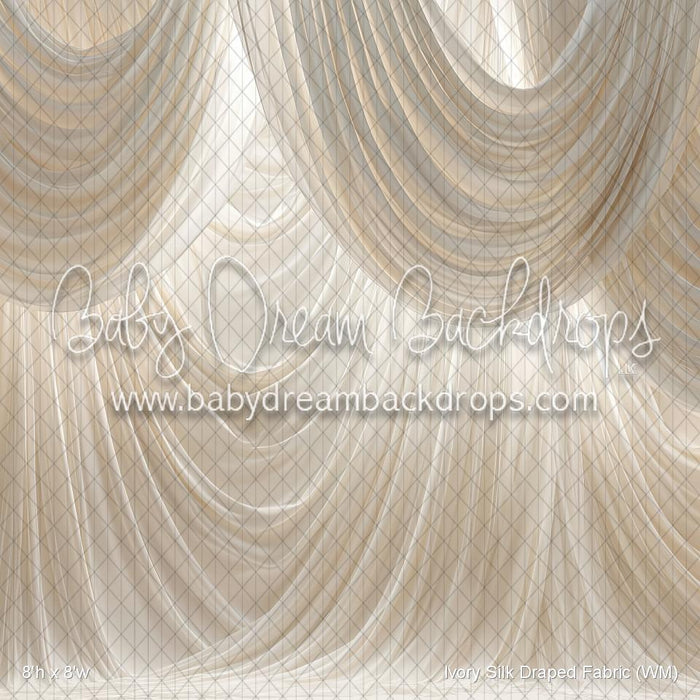 Ivory Silk Draped Fabric (WM)