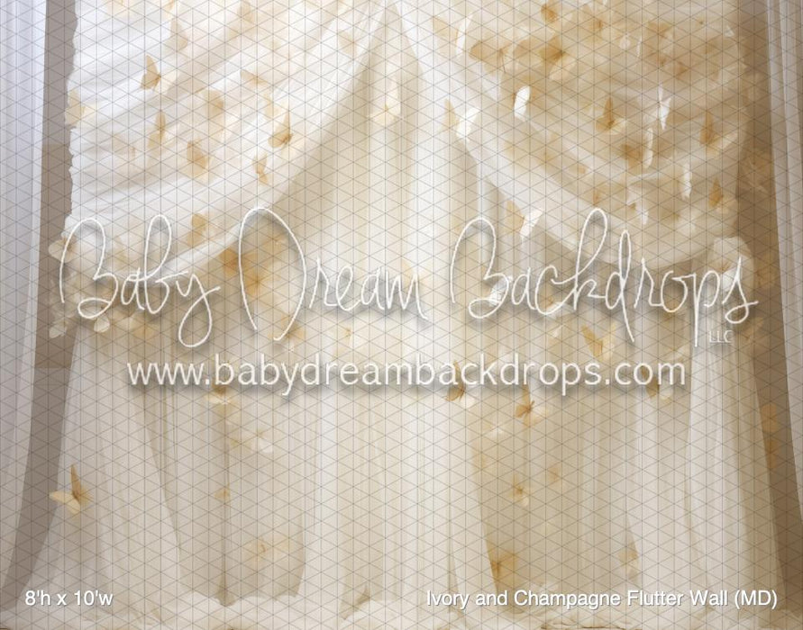 Ivory and Champagne Flutter Wall (MD)