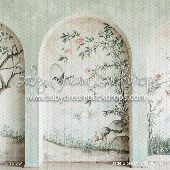 X Drop Jade Blossom Arches (WM)