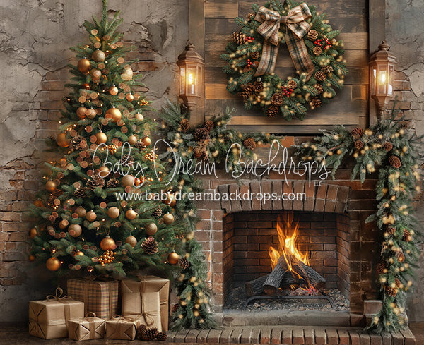 Jolly Old Loft Fireplace Tree (JA)