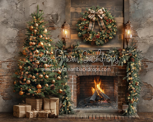 Jolly Old Loft Fireplace Tree (JA)