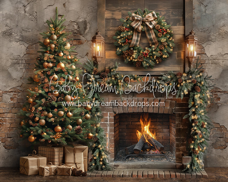 Jolly Old Loft Fireplace Tree (JA)