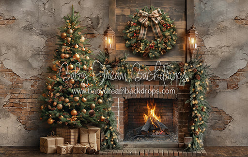 Jolly Old Loft Fireplace Tree (JA)
